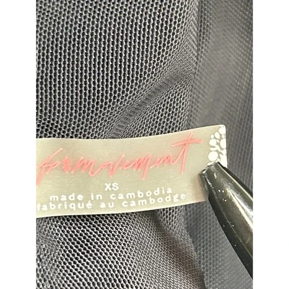 Free People FP Movement Righteous Runsie Romper Womens XS Black One Piece - Picture 3 of 7